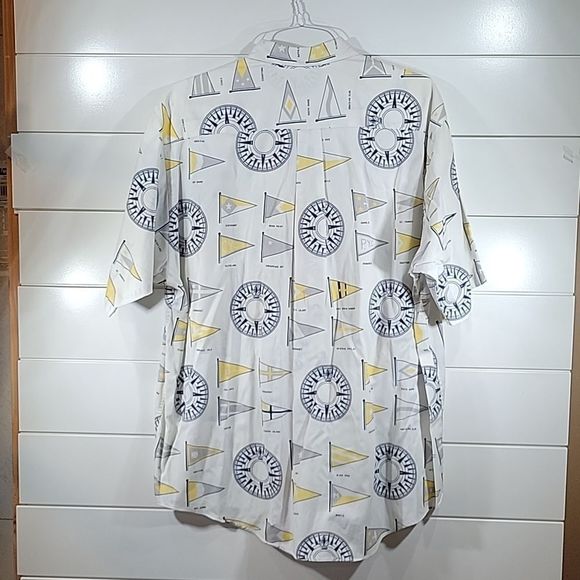 Nautica Flags of Port Print Shirt szL - Picture 4 of 5